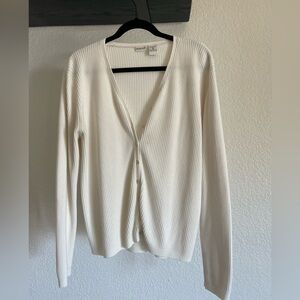 NorthCrest Ivory Ribbed Sleeveless Top